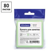 Изображение товара Самоклеящийся блок OfficeSpace 76x76мм зеленый, 80 л