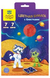 Изображение товара Бумага цветная с блестками «Мульти-Пульти» А5 7 л, 7 цветов