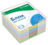 Изображение товара Блок для записей «СТАММ» Basic 8x8x4 см пластиковый бокс, цветной