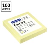 Изображение товара Самоклеящийся блок OfficeSpace 50x50 мм желтый, 100 л
