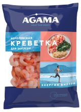 Изображение товара Креветки варено-мороженные Agama Королевская № 6 очищенные с хвостом, 850 г