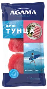 Изображение товара Тунец замороженный Agama филе-кусок, 400 г