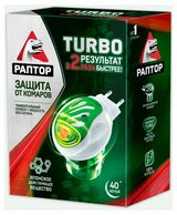 Изображение товара Комплект прибор и жидкость от комаров «Раптор» Тurbo 40 ночей