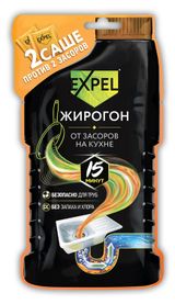 Изображение товара Средство для устранения засоров Expel Жирогон от жира и пищевых остатков, 2х 50 г