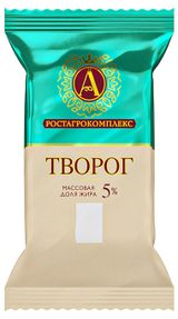 Изображение товара Творог «А.Ростагрокомплекс» брикет 5% БЗМЖ, 180 г