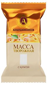 Изображение товара Масса творожная «А.Ростагрокомплекс» с курагой брикет 20% БЗМЖ, 180 г