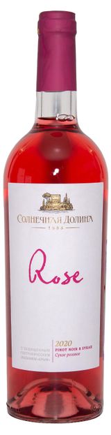 Изображение товара Вино «Солнечная Долина» Розе розовое сухое Россия, 0,75 л