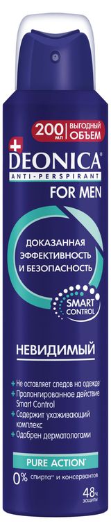 Изображение товара Антиперспирант Deonica for men Невидимый, 200 мл