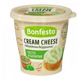 Изображение товара Сыр мягкий сливочный творожный Bonfesto Кремчиз воздушный песто и базиликом 65% БЗМЖ, 125 г
