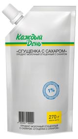 Изображение товара Продукт молочный сгущенный «Каждый День» сгущенка с сахаром 1% БЗМЖ, 270 г