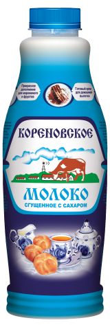 Изображение товара Молоко сгущенное «Кореновское» с сахаром 0,2% БЗМЖ, 1,25 кг