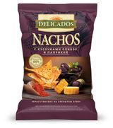 Изображение товара Чипсы кукурузные Delicados Nachos с кусочками оливок и паприкой, 150 г