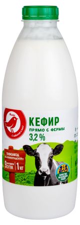 Изображение товара Кефир АШАН Красная птица 3,2 % БЗМЖ, 1 л