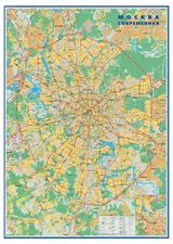 Изображение товара Карта настенная «Атлас Принт» Москва современная, 1,02х1,43 м