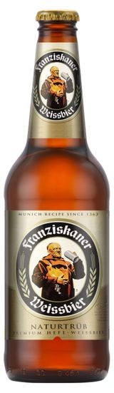 Изображение товара Пиво Franziskaner фильтрованное 5%, 450 мл