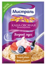 Изображение товара Каша овсяная «Мистраль» ягодный мусс, 40 г
