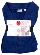 Изображение товара Халат Actuel вафельный синий, L-XL