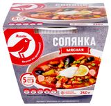 Изображение товара Готовое блюдо Суп Солянка АШАН Красная птица замороженный, 250 г
