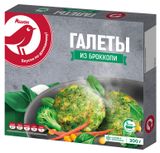 Изображение товара Галеты овощные АШАН Красная птица из капусты брокколи замороженные, 300 г