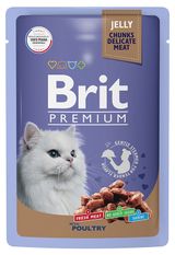 Изображение товара Корм для кошек Brit Premium  ассорти из птицы в желе, 85 г