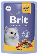 Изображение товара Корм для кошек Brit Premium  тунец в желе, 85 г