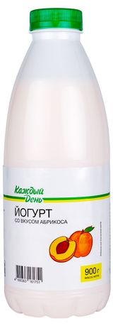 Изображение товара Йогурт питьевой «Каждый день» абрикосовый 1,5%, 900 г