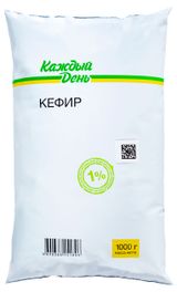 Изображение товара Кефир «Каждый день» в пакете 1% БЗМЖ, 1000 г