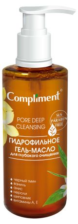 Изображение товара Гель-масло для умывания гидрофильное Compliment для глубокого очищения, 150 мл