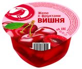 Изображение товара Желе с фруктами АШАН Красная птица вишня охлажденное, 150 г
