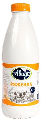 Изображение товара Напиток кисломолочный Ряженка «Авида» 3,2% БЗМЖ, 900 мл