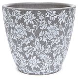 Изображение товара Горшок Гобелен керамический черный без поддона, Ø12 см