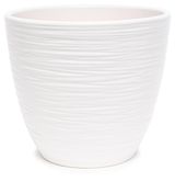Изображение товара Горшок керамический Шорвель Крокус белый без поддона, Ø40х11.5 см
