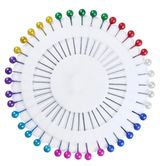 Изображение товара Булавки на пластине «Дамское счастье» с цветной головкой, 1 упаковка