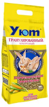 Изображение товара Подстилка для грызунов «Уют» кукурузная гигиеническая гранулы, 9 л
