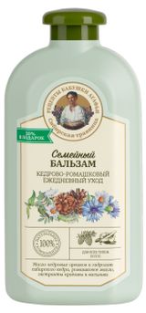 Изображение товара Бальзам для волос «Рецепты Бабушки Агафьи» Сибирская Травница ежедневный уход кедрово-ромашковый для всех типов волос, 500 мл