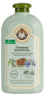 Изображение товара Шампунь для волос «Рецепты Бабушки Агафьи» Сибирская Травница Ежедневный уход кедрово-ромашковый для всех типов волос, 500 мл