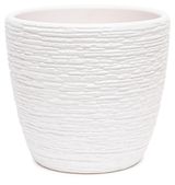 Изображение товара Кашпо керамическое Флер белый без поддона, 6 см