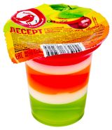 Изображение товара Желе АШАН Красная птица Десерт Светофор многослойное охлажденное, 150 г