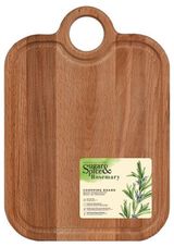 Изображение товара Доска разделочная Sugar&Spice Rosemary с круглой ручкой деревянная, 34х24 см