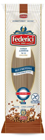 Изображение товара Макаронные изделия Federici Linguine №12 лапша гречневая, 250 г