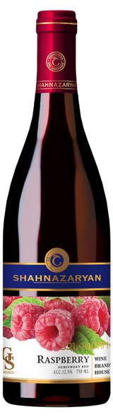 Изображение товара Плодовый алкогольный продукт SHAHNAZARYAN Малина полусладкое бургундия 12,5% Армения, 0,75 л