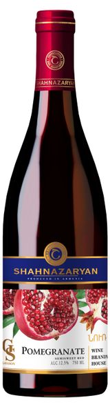 Изображение товара Плодовый алкогольный продукт SHAHNAZARYAN Гранат полусладкое бургундия 12,5% Армения, 0,75 л