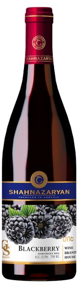 Изображение товара Плодовый алкогольный продукт SHAHNAZARYAN Ежевика полусладкое бургундия 12,5% Армения, 0,75 л