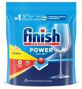 Изображение товара Таблетки для посудомоечной машины Finish Power Лимон, 70 шт