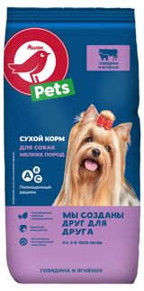 Изображение товара Сухой корм для собак АШАН Красная птица говядина ягнёнок, 2,2 кг