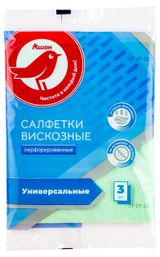 Изображение товара Салфетки АШАН Красная птица для уборки, 3 шт