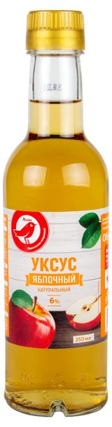 Изображение товара Уксус яблочный АШАН Красная птица 6%, 250 мл
