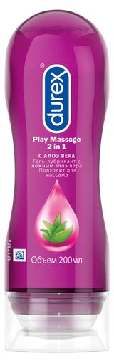 Изображение товара Гель-смазка Durex Play Massage 2в1 с успокаивающим алоэ вера, 200 мл