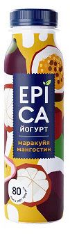 Изображение товара Йогурт питьевой EPICA с маракуйей и мангостином 2,5%, 260 мл