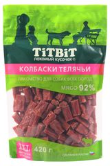 Изображение товара Лакомство для собак TITBIT колбаса телячья, 420 г